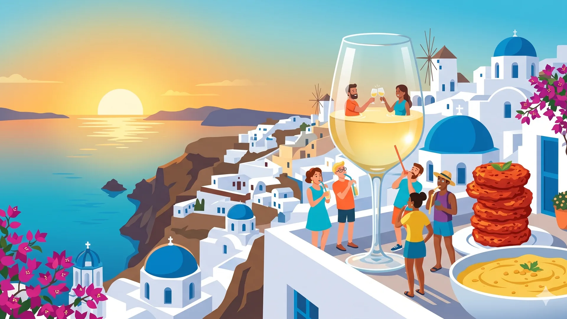 3 días en Santorini